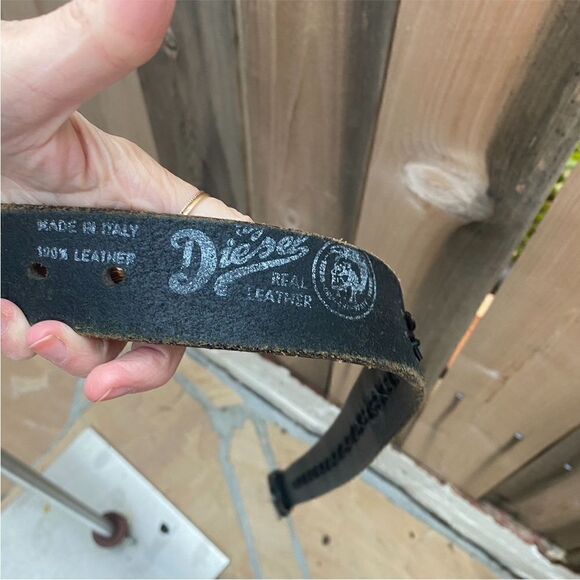 Diesel black leather belt size 75 - Picture 3 of 6